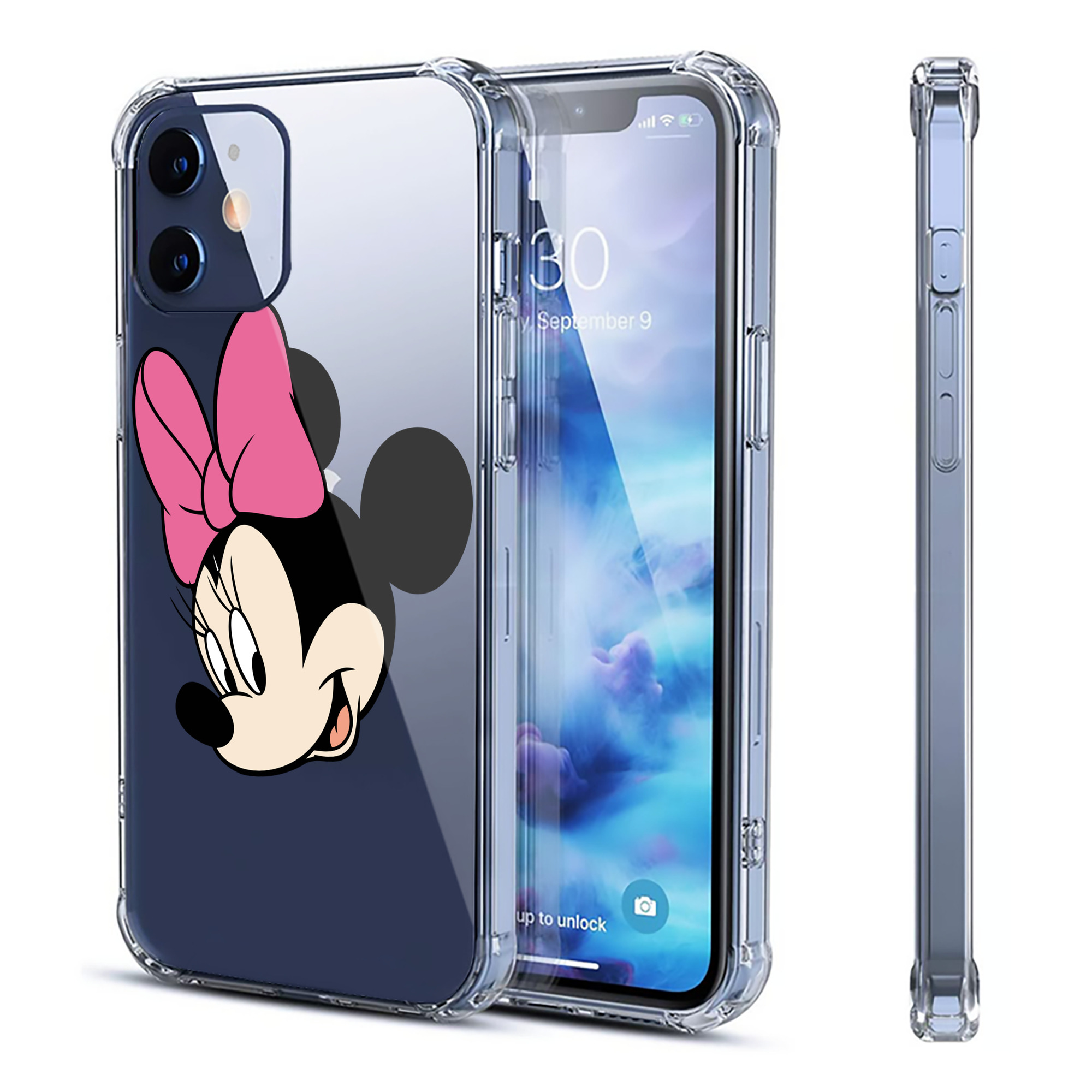 （画像用） ミッキーマウス Mickey Mouse 【iPhone 12シリーズ対応】透明スマホケース（クリアソフトケース）